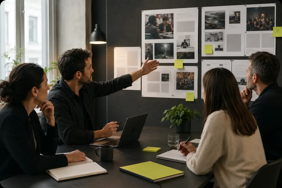 Digital PR team planning editorial outreach and authority growth