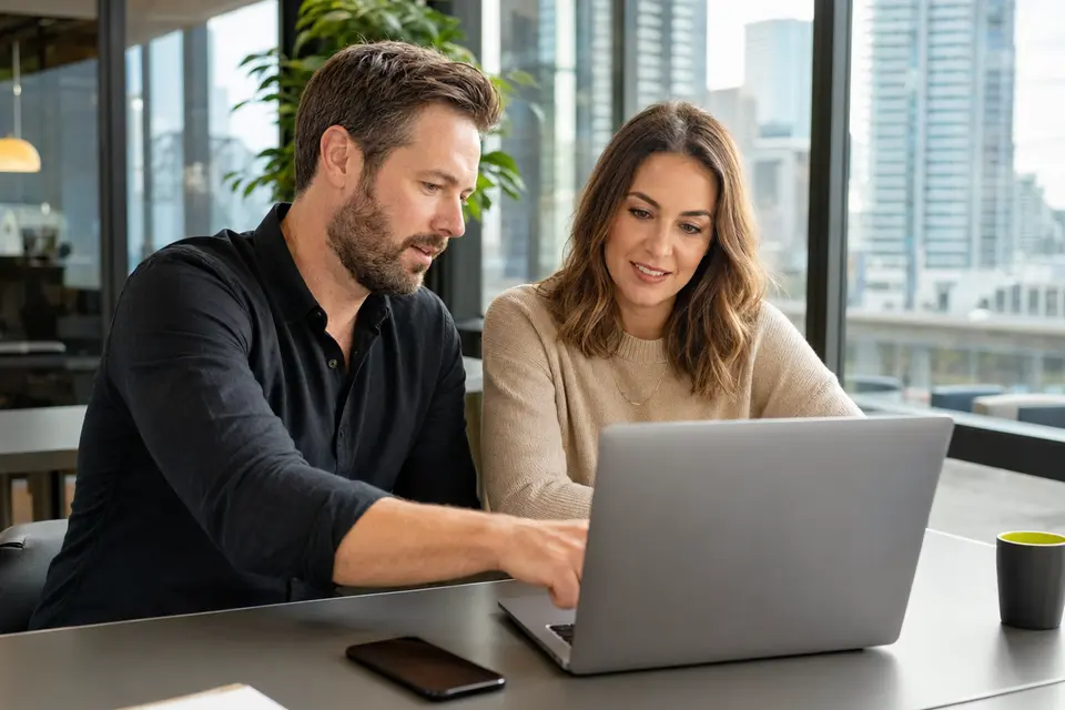 Brisbane business owners reviewing a local SEO strategy