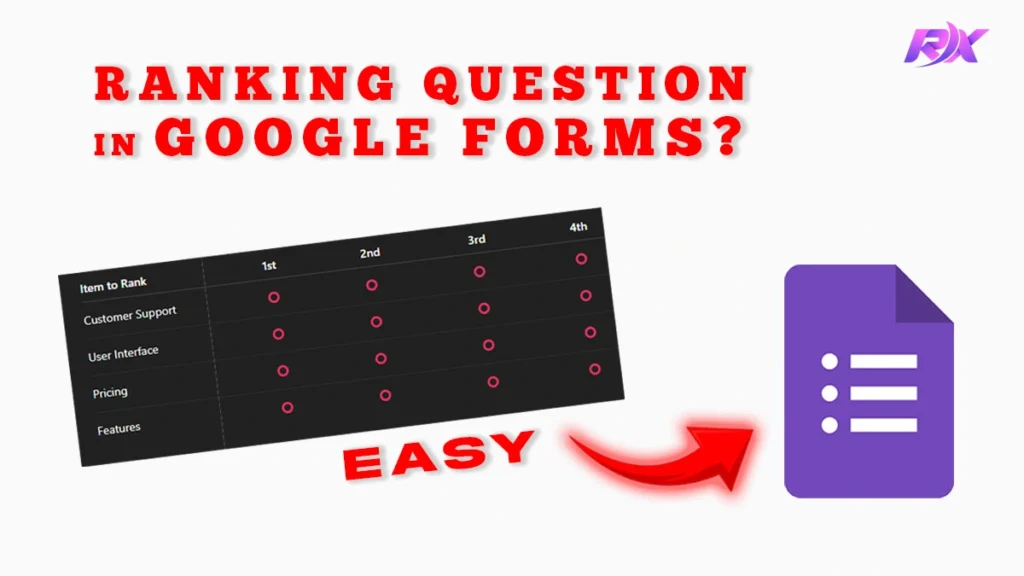 Can You Make a Ranking Question in Google Forms